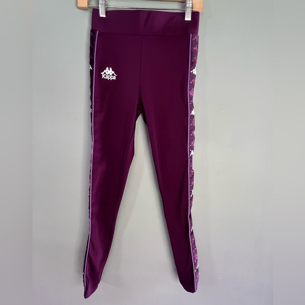 Kappa Banda Bartes Skin Fit Leggings pants Maroon White 38127LW-A0Q XS - Picture 2 of 5